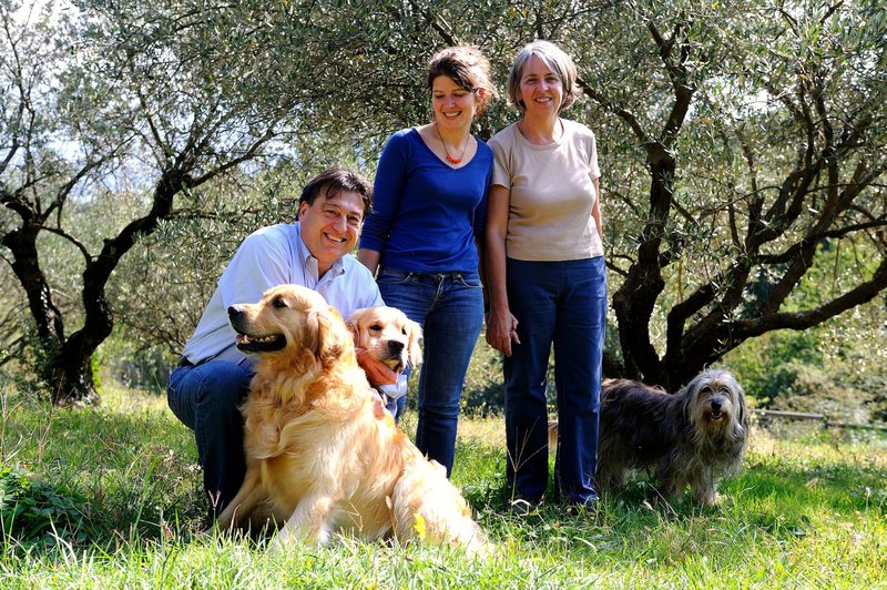 Colombo family with dogs - Jean-Luc Colombo