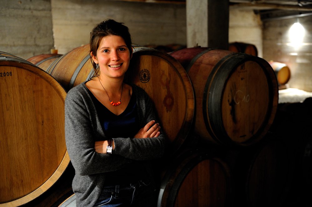 Laure Colombo with barrels - Jean-Luc Colombo